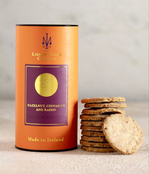 
                  
                    Load image into Gallery viewer, Lismore Hazelnut Cinnamon and Raisin Biscuits 150g
                  
                